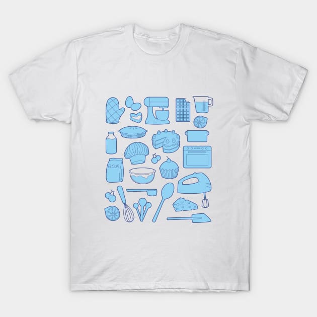 Baking Blue T-Shirt by Abbilaura